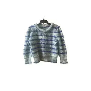 Vintage Marlina di Firenze Sweater Italy Italian Cropped Blue White Size M/L